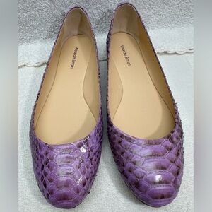 Alexandre Birman Genuine Python Ballet Flats